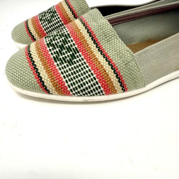 Vintage Coasters Espadrille-Look Woven Flats Khaki Size 8 New in Box! - Picture 4 of 8